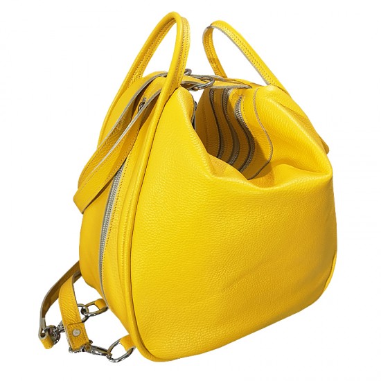 Geanta dama din piele naturala - Big  Bag Yellow Fresh