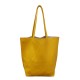 Geanta din piele naturala - Basic Tote Bag Yellow Leather