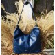 Geanta piele naturala Premium - Florina Blue Leather