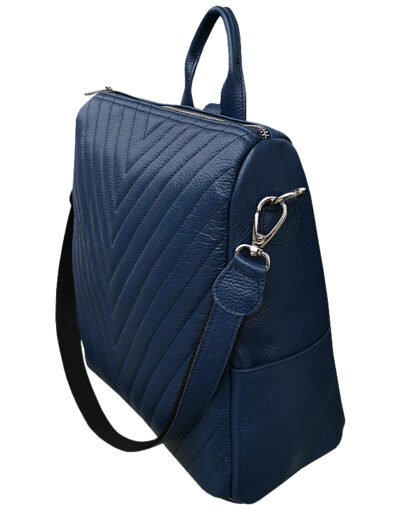 Rucsac dama din piele naturala - Adele Blue 04