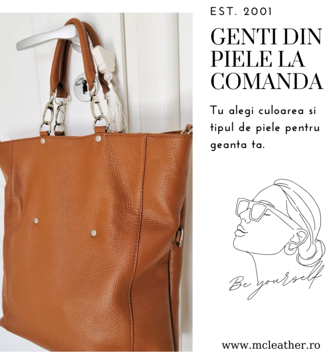 Geanta din piele naturala - GRACE Camel 07