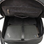 Interior rucsac laptop 15" inch din piele naturală, compartiment dedicat pentru laptop și documente