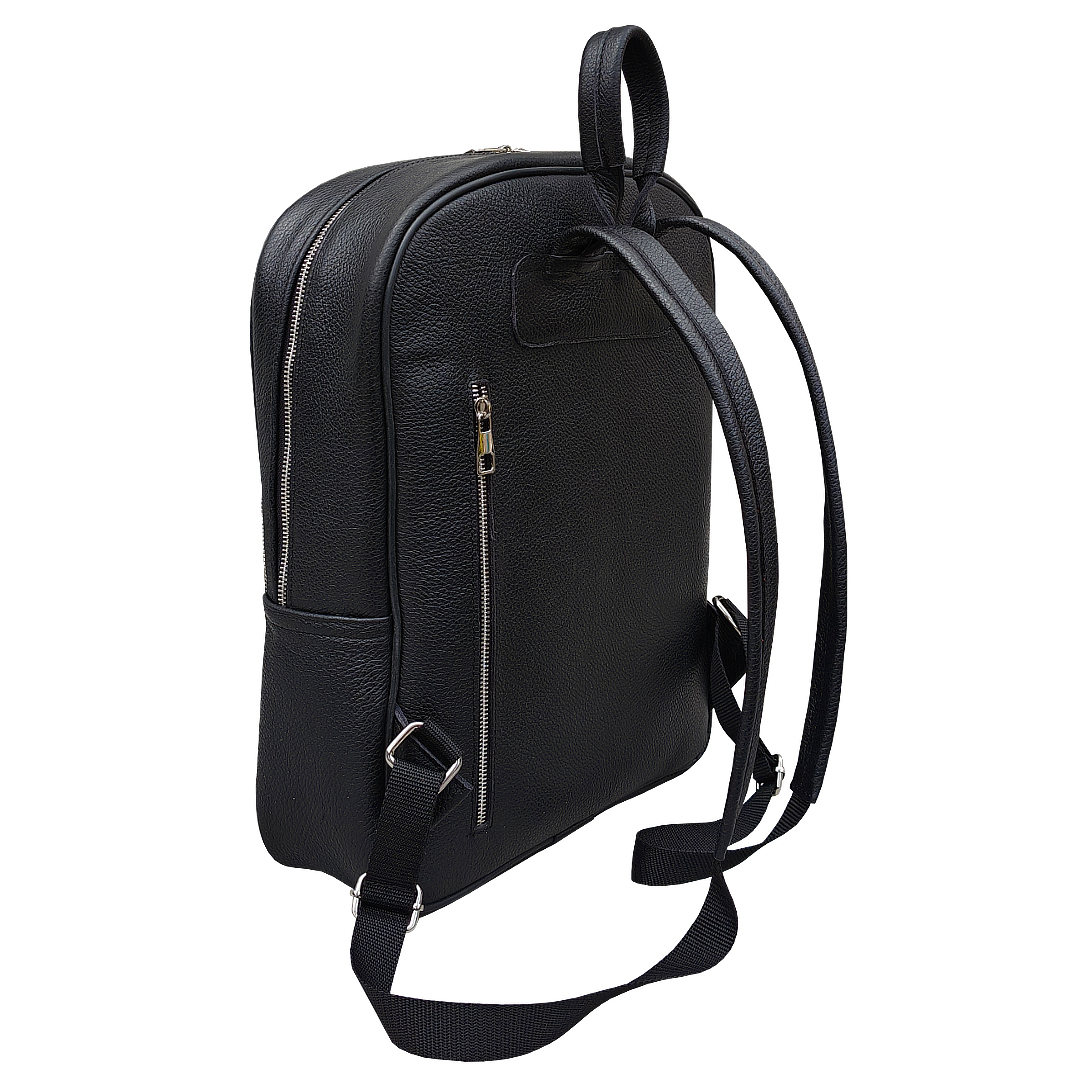 Spate rucsac laptop 15” din piele naturală, confortabil și rezistent, produs în România