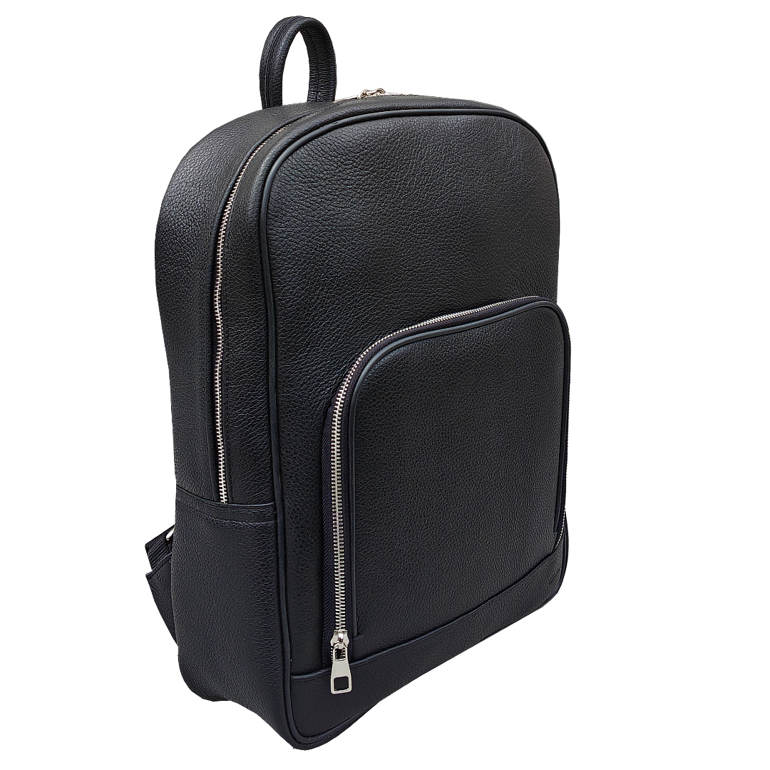 Rucsac laptop 15" inch din piele naturală, lucrat manual în România, design clasic MC Leather