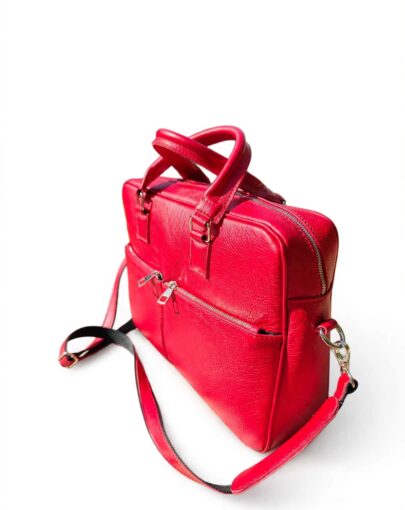 Geanta Laptop Din Piele Naturala - Milano RED Premium -